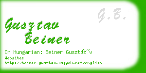 gusztav beiner business card